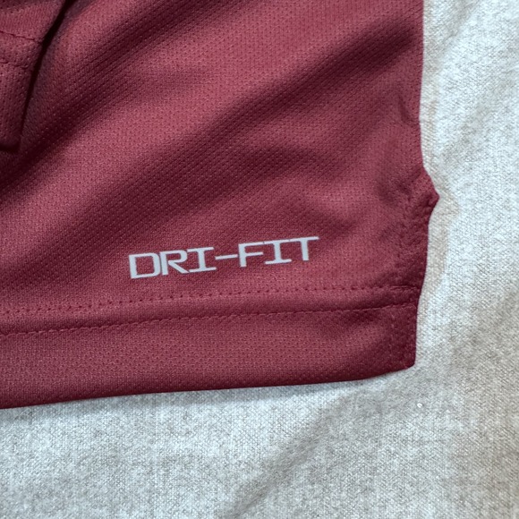 Nike Dri-FIT Shirt Mens Large Coaches Football Running Performance Maroon FJ9570 - Picture 13 of 14